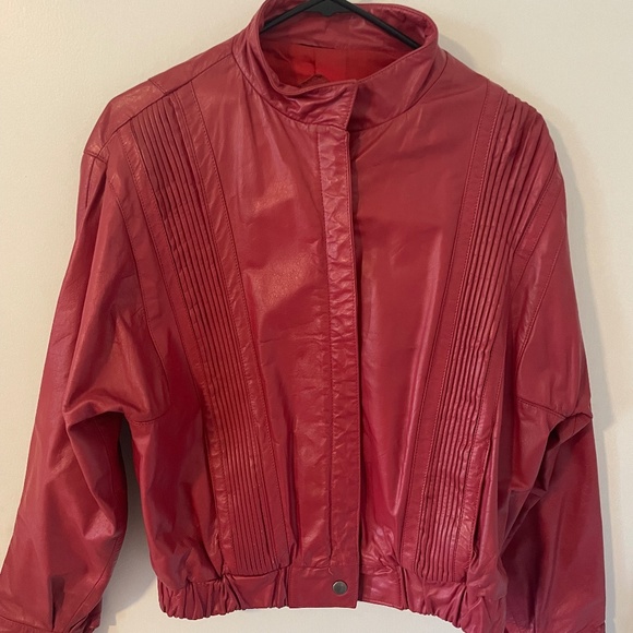Marco Morani Jackets & Blazers - Vintage Red Marco Morani Leather Moto Jacket